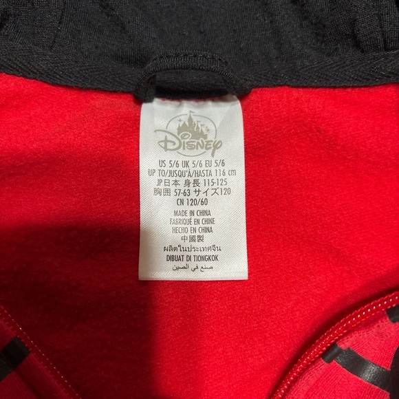 Disney Red Minnie Mouse Kids Hoodie Jacket - Picture 2 of 2